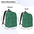 thumbnail image 2 of Vsdgher Monstera Leaves Print Canvas Backpack Travel Rucksack Unisex Knapsack 15.7/17.7Inch Laptop Backpack for Work,College -Medium, 2 of 5