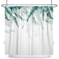 thumbnail image 6 of Tropical Shower Curtain, Green Palm of Leaves Forest Leaf Pattern Plants Botanical Bath Curtains Waterproof Fabric with Hooks for Home Decor, 72Wx72H, 6 of 6