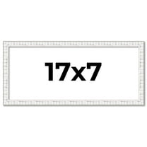 17x7 Frame White Real Wood Picture Frame Width 0.75 inches | Interior Frame Depth 0.5 inches |