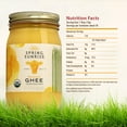 thumbnail image 3 of Spring Sunrise Grass Fed BDF32 Organic Ghee - USDA Certified Clarified Butter - Keto & Paleo Friendly, Non-GMO, Gluten & Casein Free Cooking Oil - Sustainably Sourced - 32 oz Jar, 3 of 3