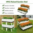 thumbnail image 3 of Costway Set of 4 Raised Garden Bed Elevated Flower Vegetable Herb Grow Planter Box White, 3 of 10