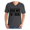 thumbnail image 1 of Awkward Styles Men's Don`t Make Me Use My Baseball Dad Voice Graphic V-neck T-shirt Tops Gift for Sport Dad, 1 of 4