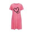 thumbnail image 6 of WJHWSX Womens Nightgown,Nightgowns for Women,Moisture Wicking,Slip-On,Printed,Hot Pink,L(US:8), 6 of 6
