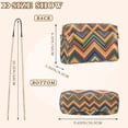 thumbnail image 4 of FORMRS Women Crossbody Purse with Chain Strap Vegan Leather Shoulder Handbag, Orange Geometric, 4 of 7