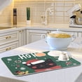 thumbnail image 6 of Yayeee Dish Drying Mat for Kitchen Counter 16"x18" Microfiber Absorbent Pad, Christmas Cat, 6 of 7
