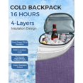 thumbnail image 4 of Mochila Cooler BAGLHER, 25 L, a prueba de fugas, impermeable, violeta, 4 of 7