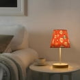 thumbnail image 2 of Yayeee Mini Table Lamp 10.8" Dimmable with Fabric Shade 3 Color Temperatures, Retro Christmas Ornaments Pattern, 2 of 7