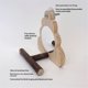 thumbnail image 3 of Wooden Bird Mirror for Cage, Parakeet Toys, Interactive Toys,Bird Cage Accessories for Parrots Finch Canaries, 3 of 5