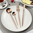 thumbnail image 3 of Juego de Cubiertos Summala 24 piezas Acero Inoxidable oro rosa, 3 of 3