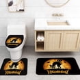 thumbnail image 4 of FMSHPON Halloween 4 Piece Bathroom Set Shower Curtain Bath Rug Contour Mat and Toilet Lid Cover, 4 of 8