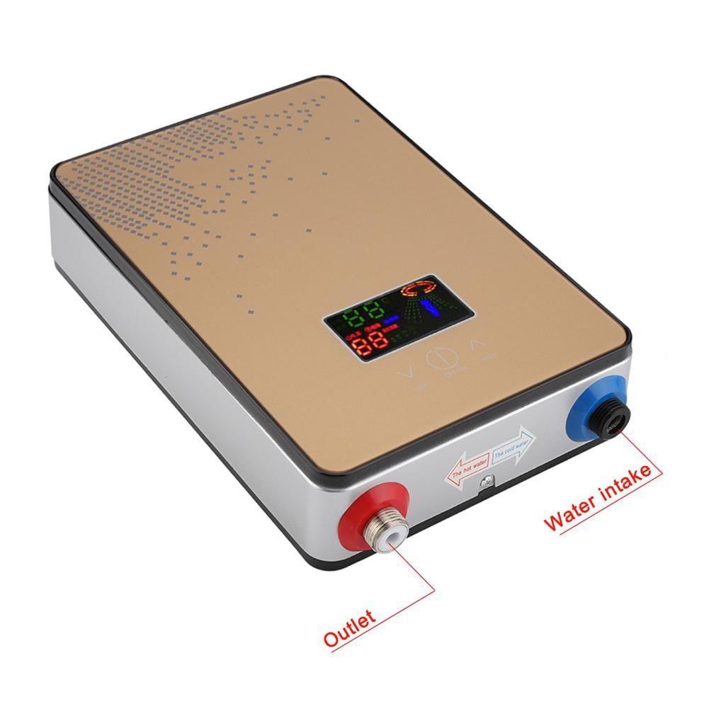 Ashata 220V 6500W Tankless Instant Electric Hot Water Heater Shower for Home Bathroom, Electric Water Heater, Tankless Water Heater
