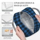 thumbnail image 3 of Balery Blue Black Plaid Bolsa de Almuerzo para Mujeres, Caja de Almuerzo, Bolsa de Almuerzo Pequeña Impermeable, Tote de Almuerzo Reutilizable con Gran Capacidad, 3 of 6