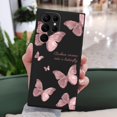 thumbnail image 3 of Fafa-pour Samsung Galaxy S22 Ultra Étui, S22 Ultra Étui de Téléphone Motif Papillon à la Mode en Silicone Souple Protection contre les Chutes Empreinte Digitale pour Samsung S22 Ultra Étui-Papillon Noir, 3 of 4