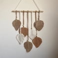 thumbnail image 4 of Dalxymotic Macrame Wall Hanging, Bohemian Leaf Hand Woven Tapestry, 15.7 x 26.8 Inch Boho Art Decor, Boho Wall Art, Macrame Wall Hanging for Bedroom, Living Room, Home, Hallway, 4 of 7