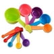 thumbnail image 1 of Juego de 10 tazas y cucharas medidoras de plástico apilables de grado alimenticio para utensilios de cocina, 1 of 3