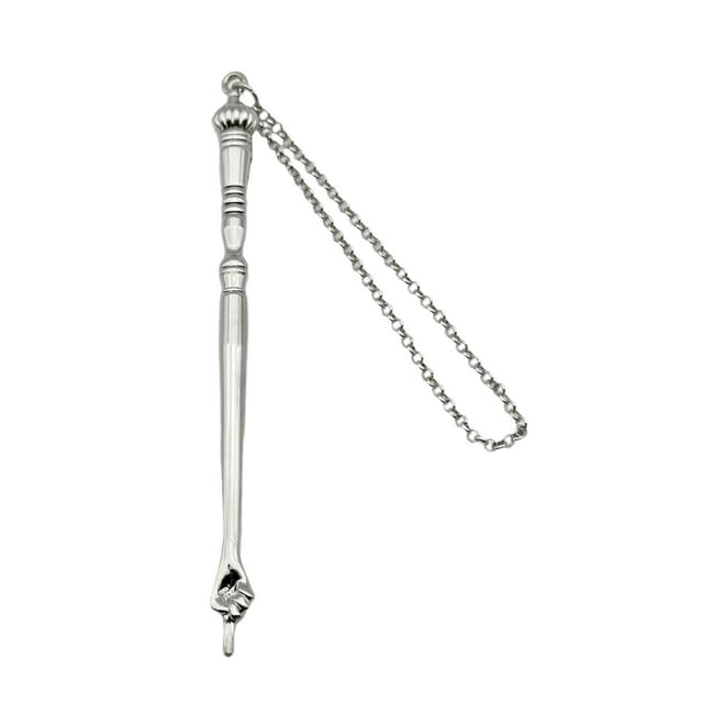 ZheElen Yad Torah Pointer Reading Tool Hand Assistant Golden Bible Crown Yad Pointer Hand Head Pointer Silver Onion Top Length 17cm