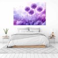 thumbnail image 3 of Mudket Framed Canvas Wall Art Purple Dandelion Lavender Mist Background Floral Prints Wall Decor Minimalist Canvas Print Ready to Hang for Living Room Bedroom Office Decor - 12"L x 8"W, 3 of 10