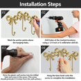 thumbnail image 6 of Handcraft Alloy Bowknot Hook Wall Hanger For Home Decoration And Storage, 6 of 8