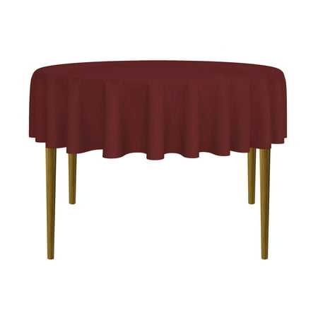 

Lann s Linens - 70 Round Premium Tablecloth for Wedding / Banquet / Restaurant - Polyester Fabric Table Cloth - Burgundy