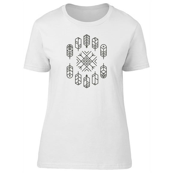 Geometric Art Feathers Tee Women's -Image by Shutterstock