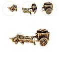 thumbnail image 6 of kowaku Small Pulling Wealth Cart Statue Buffalo Sculpture 5.6x2.3cm Lovely Table Decoration for House Warming Gift Sturdy, 6 of 9