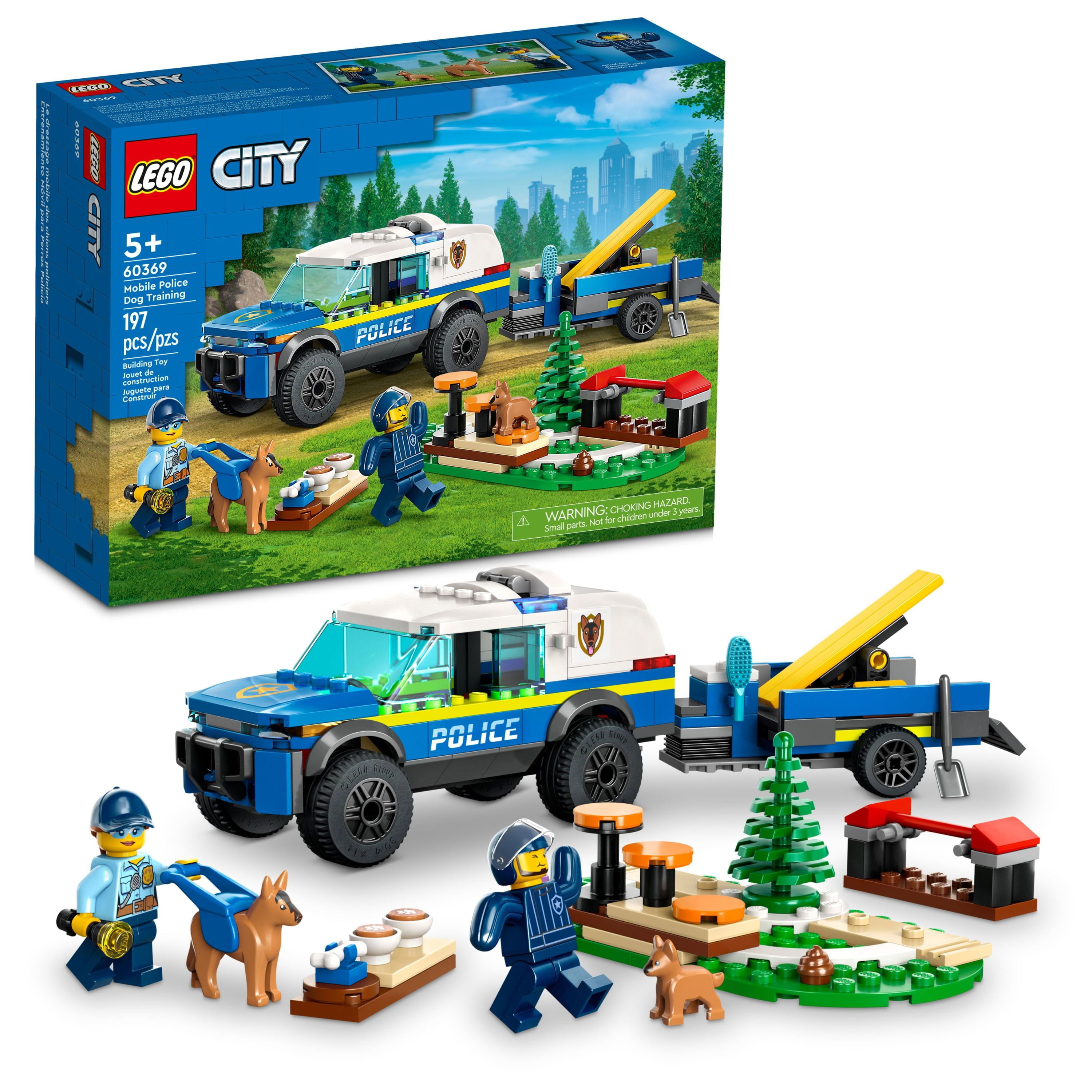 melodisk Stramme Footpad LEGO City Mobile Police Dog Training Set with Toy Car 60369 - Walmart.com