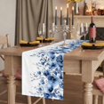 thumbnail image 2 of Table Runners 70 Inches Long Dress Scarves, Blue Blooms Floral Farmhouse Coffee/Dining/Kitchen Table Decor, Holiday Table Runner, Farmhouse Spring Flowers Botanical 13x70 Inch, 2 of 9