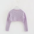 thumbnail image 3 of GYRATEDREAM Girls Long Sleeve Bolero Cardigan Kids Button Closure Knitted Shrug Cropped Sweaters Tops 1-8 Years, 3 of 5
