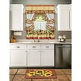 thumbnail image 2 of Woven Trends 30"L x 18"W Anti Fatigue Kitchen Mat with Contemporary Design Floral Sunflower Background, Waterproof with 100% Polyester Perfect for Living Room, Bedroom and Kitchen, Spice, 2 of 3