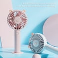 thumbnail image 3 of Ventilador Portátil con Diseño de Osito, 3 Velocidades Ajustables, Carga USB, Batería Recargable de 1200mAh, Color Rosa – Ideal para el Verano, 3 of 6