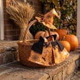 thumbnail image 3 of 2 Pack, Small Dog Halloween, Halloween Dog Set with Matching Witch Hat, Pumpkin Ghost Print Pet Outfit for Halloween Party Dress Up, Black Orange, 3 of 5
