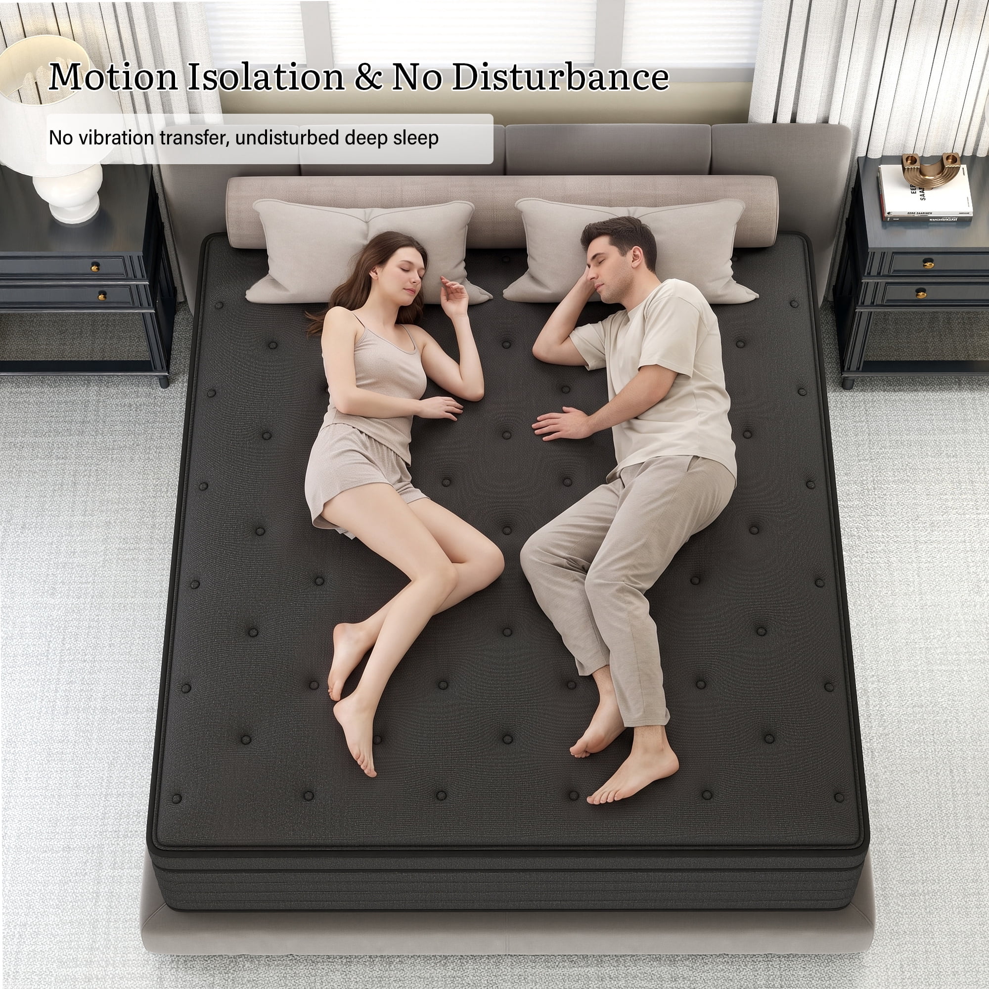 14 inch King Mattress,Hybrid Mattresses Medium Firm in a Box