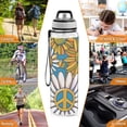 thumbnail image 7 of Flowers and Daisy Sports Water Bottle Portable Travel Mug 32oz BPA Free Leak Proof Straw Transparent Tritan for Gym Yoga Cycling Camping, 7 of 7