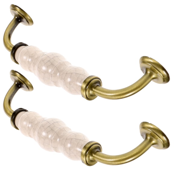 KONTONTY Set of 2 Drawer Pulls Vintage Style Decorative Cabinet Handles for Home Furniture