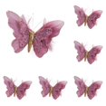 thumbnail image 2 of 25-Pack Purple Butterfly Christmas Ornaments, Glitter PVC Hanging Decor with Rhinestones for Tree Wreath and Holiday Craft, 25PCS (Purple), 2 of 5