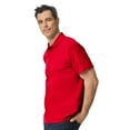 thumbnail image 3 of Gildan Men's Softstyle Pique Polo Shirt, Short Sleeve, Modern Classic Fit, Cherry Red, S-4XL, 1-Pack, 3 of 5