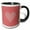 Black/White, variant on 3drose, White Knitted Effect Heart on Red Knit Effect Square Graphic, 15oz Mug