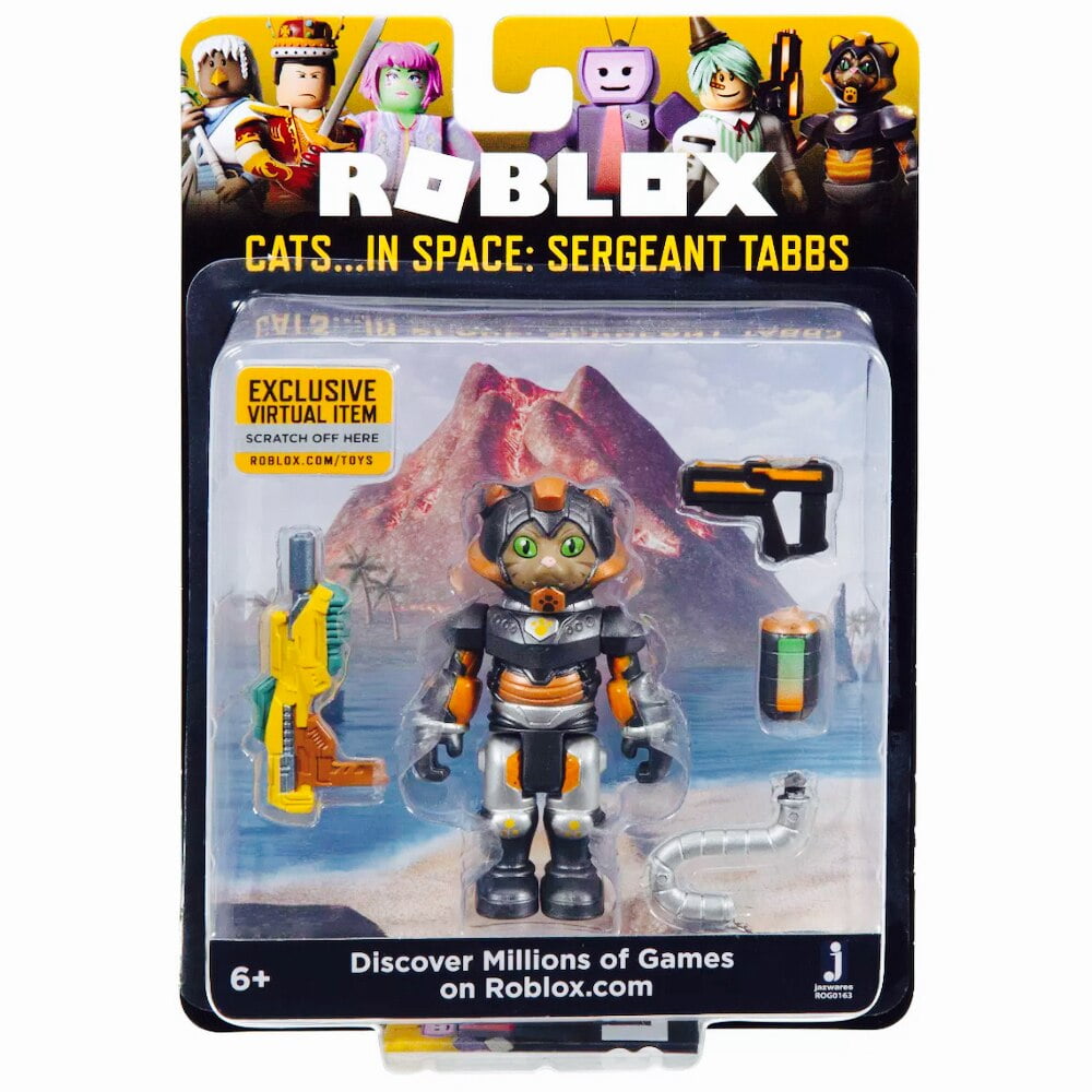 Roblox Celebrity Collection Cats In Space Sergeant Tabbs Figure Pack Includes Exclusive Virtual Item Walmart Com Walmart Com - roblox cats