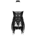 thumbnail image 5 of Vestido de fiesta de lencería Sexy para mujer, vestido de látex de charol, aspecto húmedo, ropa de discoteca Rave brillante, minivestido ajustado con liga, 5 of 5