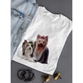 thumbnail image 3 of Yorkie Puppies Sitting T-Shirt Women -SPIdeals Designs, Female Small, 3 of 4
