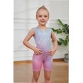 thumbnail image 3 of 2-8 Years Gymnastics Leotards for Girls Sparkly GradientBiketards Unitards Athletic Tumbling Outfit, 3 of 6