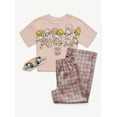 thumbnail image 6 of Looney Tunes X Justice Girls Short Sleeve Sleep Top and Sleep Pants with Eyemask, 3-Piece, Sizes 5-18, 6 of 6