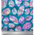 thumbnail image 1 of Soimoi Blue Poly Georgette Fabric Crystal Stone Geometric Print Fabric by the Yard 52 Inch Wide, 1 of 3