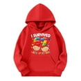 thumbnail image 2 of Kids Hoodies Sweatshirts 6 7 Six Seven Letter Hoodies Sweatshirts Comfortable Girls Long Sleeve Hooded Sweatshirt With Pocket Cute Print Pullover Athletic Hoodie For Kids Red 110(3-4 Years), 2 of 7