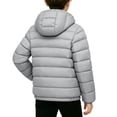 thumbnail image 6 of BXJX Boys Hooded Puffer Jackets, Full Zip Long Sleeve Warm Fall Winter Outerwear with Pockets Gray Size 14/16 T, 6 of 7