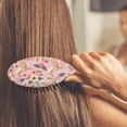 thumbnail image 4 of Vintage Horse & Flower Pattern Detangler Brush - Durable Paddle Brush for Long Hair, Smooths & Shines, Suitable for Men & Women, 4 of 5