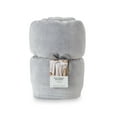 thumbnail image 6 of Better Homes & Gardens Solid Velvet Plush Soft Fleece Throw Blanket, Oversized, Soft Silver, 6 of 8