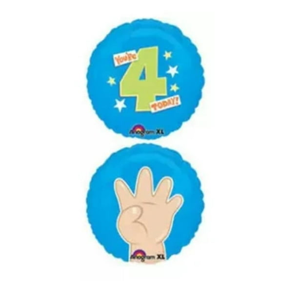 18" YOU'RE 4 TODAY Balloon  Party Supplies Decorations Foil Mylar Balloon