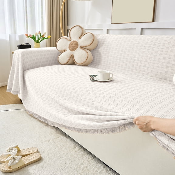 YOHAVEN Reversible Sofa Cover Slipcover, 35.4x70.9 Inch Polyester Protector, Coffee Green Gray Beige, Durable Fashion Color, Easy Clean, Modern Minimalist Style For Living Room Couch Or Guest Room