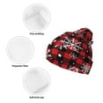thumbnail image 3 of Kdxio Buffalo Plaid Snowflakes Winter Beanie for Men Women Beanie Knit Hat Cuffed Cap Beanie Knit Chunky Snow Cap, 3 of 6